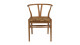 Chaise design marron en teck recyclé dossier arrondi - Sixtine