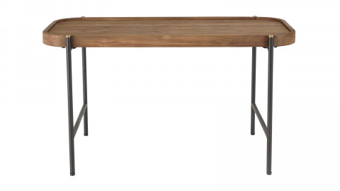 Table basse ovale 85cm en de teck recyclé - Sixtine