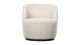 Fauteuil pivotant en tissu blanc cassé - Serra