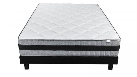 Ensemble matelas mémoire + sommier 180x200 - Mousse haute densité + mémoire de forme - Memo Luxe