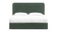 Lit adulte 160x200 en velours côtelé vert avec tête de lit - Enzo