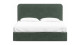 Lit adulte 160x200 en velours côtelé vert avec tête de lit - Enzo