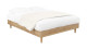 Lit adulte 160x200 effet chêne avec sommier à lattes - Pacco