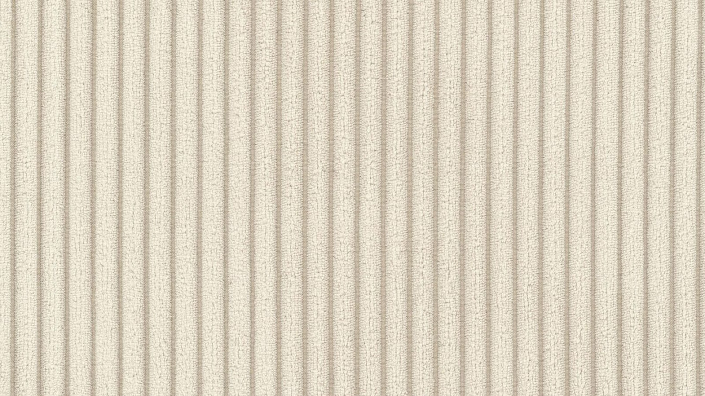 Lit adulte 140 x 190 cm en velours côtelé beige avec tête de lit et sommier à lattes - Enzo