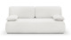 Canapé convertible 3 places avec coffre de rangement en tissu bouclette beige - Gemma