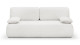 Canapé convertible 3 places avec coffre de rangement en tissu bouclette beige - Gemma