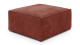 Pouf en velours côtelé rouille - Livia