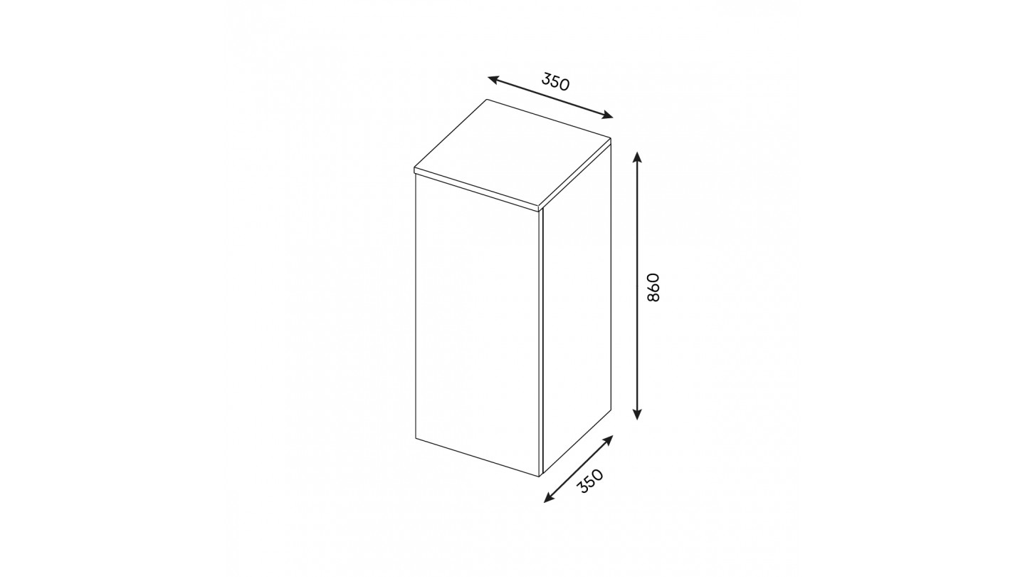 Meuble de salle de bain suspendu vasque intégrée 90cm 1 tiroir Noir + miroir + colonne ouverture droite - Loft