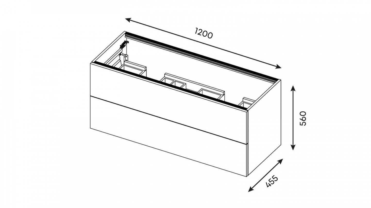 Meuble de salle de bain suspendu 2 vasques à poser 120cm 2 tiroirs Bleu - Osmose
