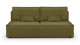 Canapé convertible 3 places avec coffre de rangement en tissu vert olive - Milla