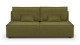 Canapé convertible 3 places avec coffre de rangement en tissu vert olive - Milla