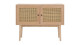 Buffet 2 portes en cannage naturel et placage chêne 100 cm - Eden
