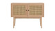 Buffet 2 portes en cannage naturel et placage chêne 100 cm - Eden