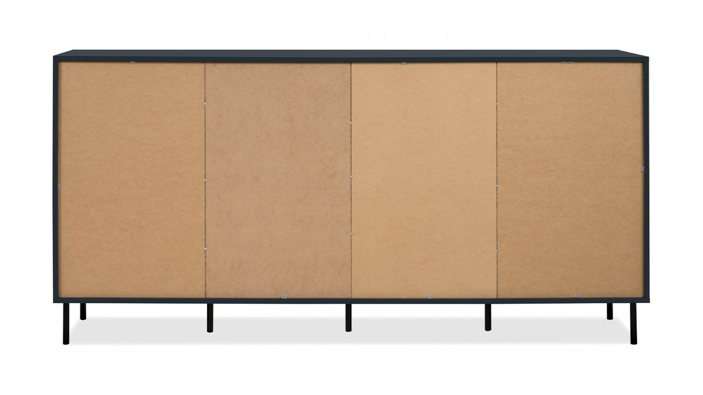 Buffet 4 portes bleu nuit 180 cm - Agata