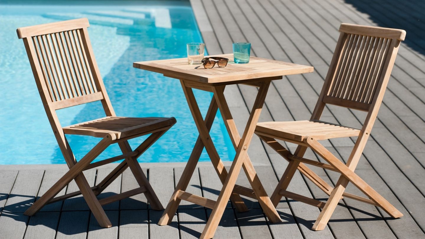 Table carrée pliante 60cm – Collection Fun