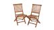 Ensemble de 2 chaises de jardin Java en bois teck huilé - Maelle