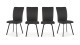 Lot de 4 chaises en tissu gris foncé - Lonni