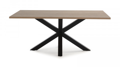 Table à manger rectangulaire effet bois naturel 180 cm 8 pers. - Clara