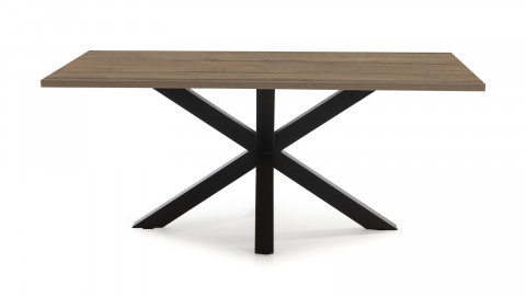 Table à manger rectangulaire effet noyer 180 cm - Clara