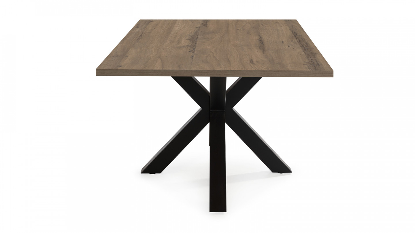 Table à manger rectangulaire effet noyer 180 cm - Clara