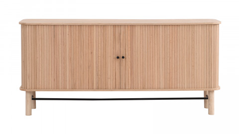 Buffet à portes coulissantes placage chêne 160 cm - Lino