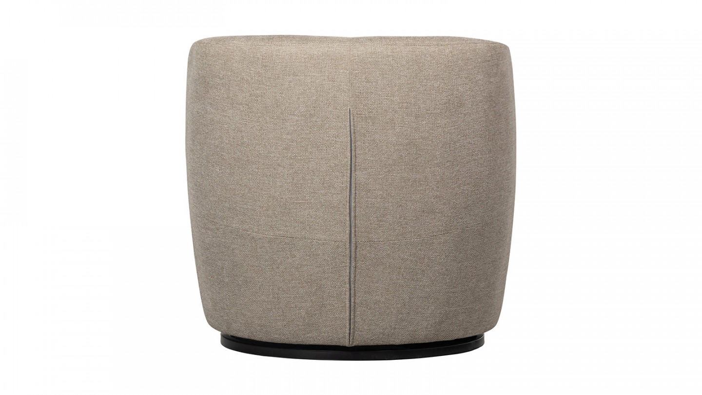 Fauteuil pivotant en tissu sable - Serra