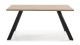 Table à manger rectangulaire effet bois et noir 6 personnes 160 cm - Zack