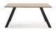 Table à manger rectangulaire effet bois et noir 6 personnes 160 cm - Zack