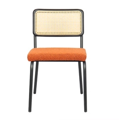 Chaise en tissu bouclette 